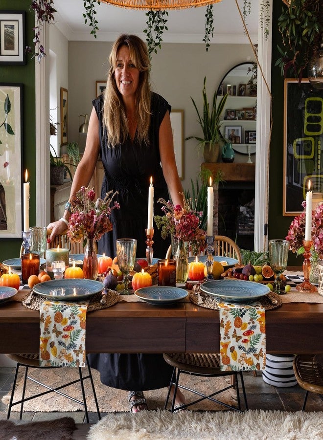 توكينج تيبلز مناديل ورقية للاستخدام مرة واحدة من توكينج تيبلز - ١٠٠ منديل - صنع في الولايات المتحدة الأمريكية - طبقتان - قابلة لإعادة التدوير - مناديل ورقية كبيرة الحجم - مناديل مزخرفة بنقوش خريفية - مناديل عيد الشكر - مناديل حصاد - مناديل فطر الغابة - مناديل عيد الميلاد - Image 3